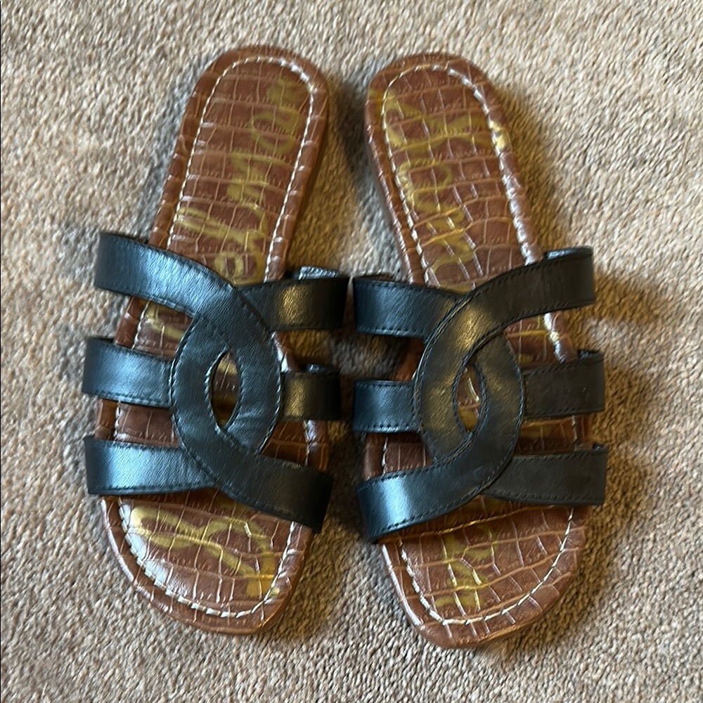 Sam Edelman Black and Brown Sandals